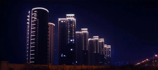星耀五洲項目6號地北美高層夜景照明工程--2020神燈獎申報工程